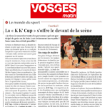 VOSGES MATIN (13/01/2025), La "KK Cup" s'offre le devant de la scène